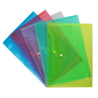 Personnalisé Clair PP Stockage A4 Taille Enveloppe Papier Fichier Test Organisateur Porte-Documents Avec Bouton
