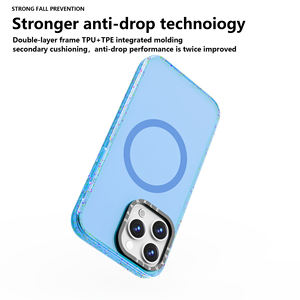 Funda Magnética Transparente de Acrílico con Marco de TPU Antisísmico para <span class=keywords><strong>iPhone</strong></span> 16 Pro Max, con Tira Anticaídas Integrada, Estilo Ins, Modelo <span class=keywords><strong>XR</strong></span> - Product Image 5