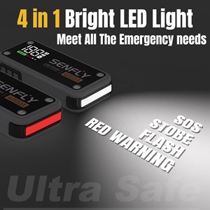 Máy khởi động bình ắc quy ô tô <span class=keywords><strong>2025</strong></span> mẫu mới 20000mAh 74Wh 1500A 3000A dòng đỉnh 12V, tích hợp đèn LED, dùng cho ô tô và xe máy - Product Image 4