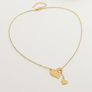 CAIOOCHE Collana con Cuore Traforato in Acciaio Inox, Catena per Clavicola Personalizzabile, <span class=keywords><strong>Gioielli</strong></span> alla Moda per Donna, Regalo per la Festa della Mamma - Product Image 3