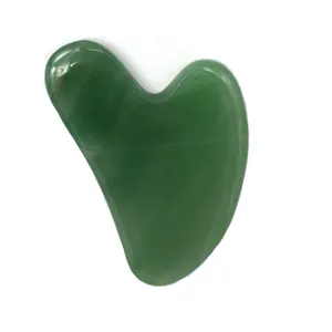 Natural Green Aventurine Guasha Công Cụ Hình Trái Tim Cho Da Mặt Chống Lão Hóa Jade Gua Sha Công Cụ