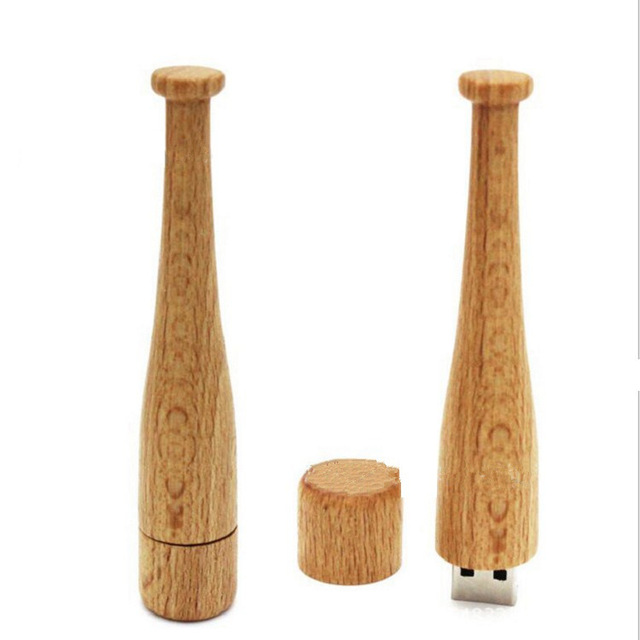 NEW Gifts Baseball Bat USB Flash Pen Drive 64GB Wooden Usb Flash Stick 4gb 8gb 16gb 32gb Flash Usb 2.0 Disk Pendrive High
