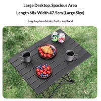 Table pliante d'extérieur en acier au carbone de style omelette pour le camping, les pique-niques, les marchés nocturnes – Meuble d'extérieur durable et facile à ranger