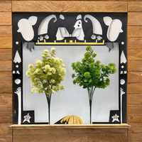 35cm Artificielle En Plastique Vert Fleurs Arbustes Bouquets pour La Décoration De La Maison Graduation Noël Nouvel An Thanksgiving
