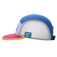 Topi Lari 5 Panel Bernapas, Cepat Kering, Topi Olahraga Berjaring, Topi Performa, Dapat Disesuaikan, Ringan untuk Maraton, Hiking, dan Berkemah