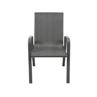 Chaise empilable en rotin tressé préfabriqué Joyeleisure Lisa pour terrasse extérieure, idéale pour la restauration et l'hôtellerie