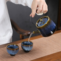 Service à thé chinois/japonais en gros, service à thé Gongfu/service à thé en porcelaine, plateau à thé et filtre inclus, adapté au pique-nique et au voyage