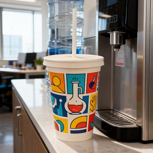 Manufacturer Custom Printed Cafe <b>Takeaway</b> Packaging Single Wall Kraft Paper Cold Drink <b>Coffee</b> Tea Beverage Cup - Product Image 1