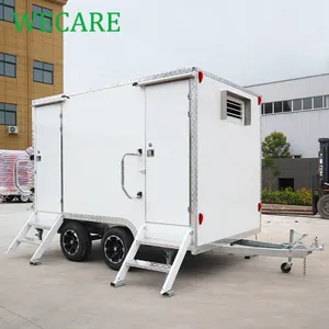 WECARE 350 × 210 × 210 cm luxuriöse mobile camping-toiletten wc im freien tragbare event-mobile toilette und duschraum
