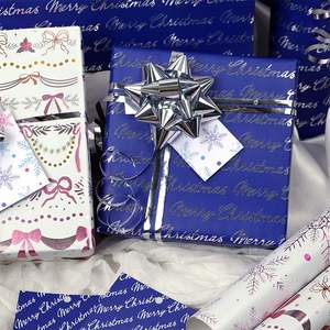 New Christmas Gift <b>Wrapping</b> <b>Paper</b> Disposable Coated Silicone Virgin <b>Roll</b> 43x300cm - Product Image 3