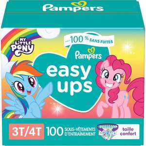 Pampers Easy Ups Training Pants 3T-4T, Ropa Interior de Entrenamiento para Ir al Baño para Niñas Pequeñas, Diseño Multicaracteres, 1 Paquete - Product Image 4