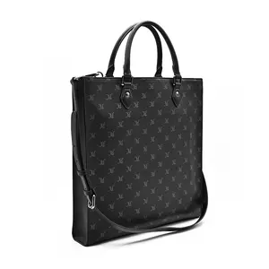 individuell bedrucktes logo echte luxus-handtasche aus echtleder für damen handtasche tote lederhandtasche für frauen