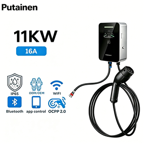 Cargador de Pared para Vehículos Eléctricos de 11kW, Directo de Fábrica, OCPP 2.0, IP65 Impermeable, Control por WiFi y Aplicación, Compatible con OEM y ODM, para Venta al Por Mayor Comercial - Product Image 1