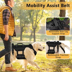 Tactical Dog Harness Waterproof Reflective Dog Harness Support Sling No Pull with Handle Dog Vest Harness Tactical Dog Harness - Product Image 5