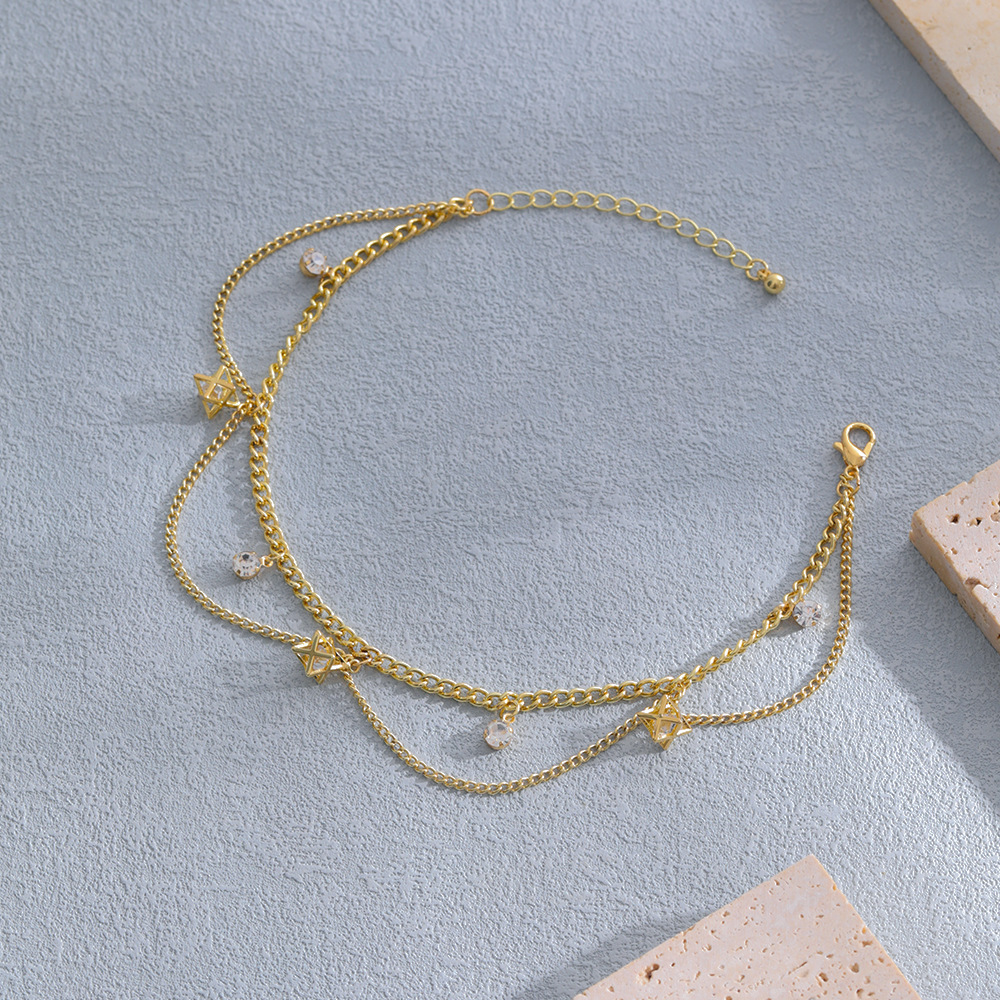 203jewelry ジュエリー　ゴールド　アンクレット 2023ホットサマーアロイレッグチェーンアンクレットフット