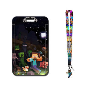 Porta Tarjetas de Autobús de Alta Calidad con Cordón para el Cuello, Porta Tarjetas de Comida para Estudiantes, Llavero de <span class=keywords><strong>Minecraft</strong></span> - Product Image 3