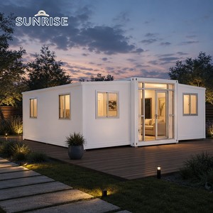 บ้านคอนเทนเนอร์แบบขยายได้ขนาด 20/30 ฟุต ยี่ห้อ SUNRISE รุ่น Remote Customized Home พร้อมห้องน้ำ บ้านสอง/สามห้องนอน สำหรับวิลล่า - Product Image 1