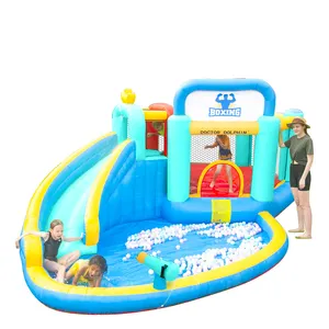 Wholesale amazon inflatable water slide-Children Water Park buy bouncy house fire nice new leap combo pool inflatable water slide