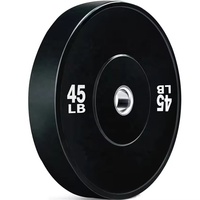 Disque de musculation en caoutchouc naturel à 100 % avec insert en acier inoxydable, diamètre 450 mm, lb, pour l'haltérophilie