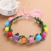 Bando Bunga Adjustable Grosir untuk Wanita, Remaja Putri & Gadis - Mahkota Bunga Pita untuk Pesta Ulang Tahun & Pertunangan