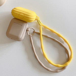 Accessoire de suspension simple de couleur unie pour écouteurs, étui en silicone pour écouteurs avec sangle de suspension, <span class=keywords><strong>source</strong></span> de <span class=keywords><strong>la</strong></span> corde de suspension - Product Image 4
