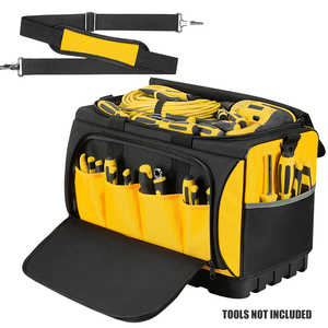 Sac à outils robuste à large ouverture, étanche, OEM, sangle réglable, capacité de 150 lb, pour le rangement d'équipements de bricolage à domicile, jaune - Product Image 6