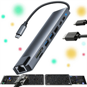 <strong>USB</strong> 3.0 5-8 SD Card for HDMI 2.0 <strong>USB</strong> Hub Type C USB3.0+USB2.0+HD+PD+RJ45 <strong>USB</strong> C Docking Station High-Speed <strong>Data</strong> <strong>Transfer</strong> Stock - Product Image 3