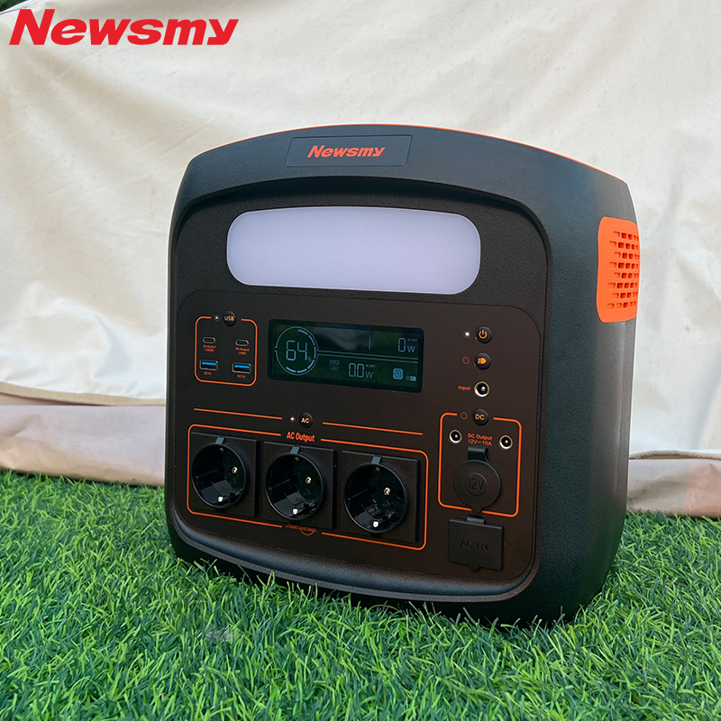 Newsmy, кемпинг, склад, 230 В, электростанция, генератор 1200 Вт, lfp, зарядная станция