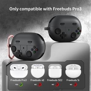 Funda de auriculares de dibujos animados 3D GamePad para <span class=keywords><strong>Huawei</strong></span> Freebuds <span class=keywords><strong>Pro</strong></span> 4 3 <span class=keywords><strong>2</strong></span> / SE3 4e/5I 6i bonita funda protectora de silicona suave con gancho - Product Image 4