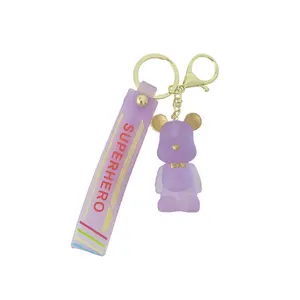 Wholesale Goods New Arrival Fancy Luminous Transparent Gloomy Bears Bag Pendant Violet Bears Adorable pendant doll Keychain