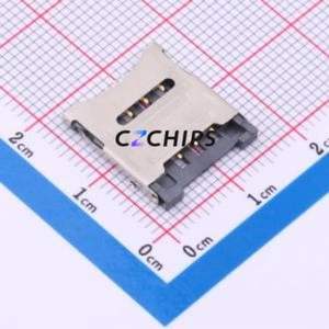 ZX-MSIM-481.8J SIM Card Connector SMD Connector Flip Cover Type Micro SIM Card Card Holder 1.8mm - Product Image 1