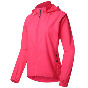 Giacca protettiva da <span class=keywords><strong>donna</strong></span> rosa riflettente di sicurezza giacca sportiva manica staccabile per la corsa Design semplice - Product Image 2