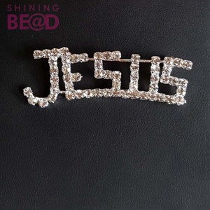 Hinestone-PIN de nombre personalizado de cristal, broche de nombre de agente de viaje chapado en oro, accesorio decorativo de boda para mujer - Product Image 3