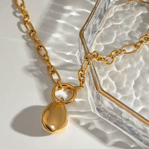 Collar con Colgante Personalizado de Acero Inoxidable 316L, Chapado en Oro PVD de 14K y 18K, Joyería Fina de Moda, Collar de Perlas al por Mayor para Mujer - Product Image 4