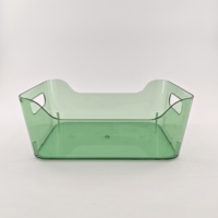 Boîte de rangement pour réfrigérateur en plastique transparent rectangulaire avec poignée, PET sans BPA, moderne, facile à retirer, boîte de rangement pour la cuisine, OEM