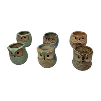 Jardinières décoratives de chine, ensemble de série de hibou émaillé, plantes succulentes Cactus, Pot de fleurs bonsaï en céramique/