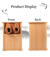 Sauna infrarouge lointain électrique moderne Chorus pour détoxification et beauté, avec panneau de commande informatique, bain de pieds à température constante, modèle canadien