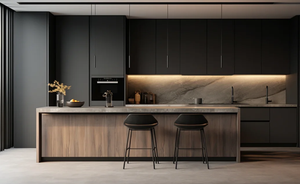 Ensemble d'armoires de cuisine en bois massif à haute brillance meuble moderne personnalisé en PVC blanc brillant armoire de cuisine modulaire - Product Image 2