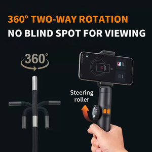 Two Way Articulating Borescope <b>with</b> 6 LED Lights <b>with</b> Articulated Probe Flexible Industrial <b>Endoscope</b> Inspection 6mm/8mm <b>Camera</b> - Product Image 2