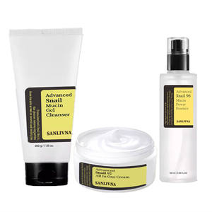 Venta al por mayor Snail Mucin Skin Care Set Vitamina C Hidratante Iluminador Suero <span class=keywords><strong>facial</strong></span> Crema Limpiadora <span class=keywords><strong>Kit</strong></span> <span class=keywords><strong>de</strong></span> productos <span class=keywords><strong>de</strong></span> belleza <span class=keywords><strong>facial</strong></span> - Product Image 1