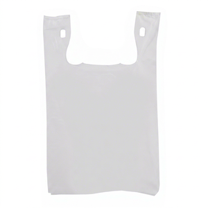 Bolsas de Plástico para Compras, Tipo Camiseta, LDPE, Reciclables, Ecológicas, OEM ODM, al por Mayor, con Mensaje de Agradecimiento - Product Image 1