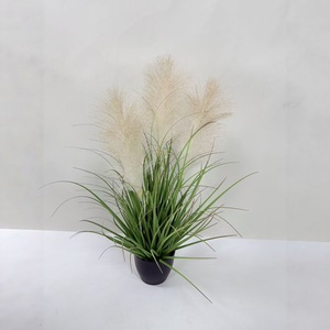 Pianta Artificiale in PVC di Erba Cipollina in Vaso, Verde, 30-100cm, per Decorazione di Casa, Centro Commerciale e Giardino - Product Image 1