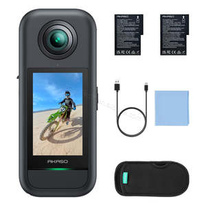 Caméra d'action AKASO 360, résistante aux intempéries, vidéo 360° 5.7K, 48MP, capteurs 1/2 pouce, écran tactile 2.29 pouces, bâton de selfie invisible 360° °   Horizon - Product Image 2