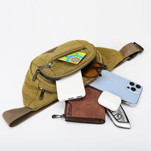 MoaBao Sac banane unisexe kaki léger pour homme, sac de voyage, sac de poitrine, sac bandoulière grande capacité, sac de sport décontracté pour activités de plein air - Product Image 1