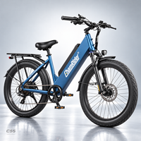 Vélo cargo électrique Chamrider Step-Thru 48V 55Ah 80Nm de couple, pneus larges 26 pouces 3.0, frein à disque hydraulique 203mm, vélo de livraison de nourriture C 55