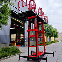 Nouvelle table élévatrice mobile électrique en acier allié 6m/8m, capacité 1000kg, empattement 2030mm, vitesse de levage 20/17 sec, inclinable jusqu'à 0,25 m au sol