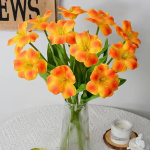 Fleur artificielle en forme de tulipe à bout ouvert, grandes pétales relevés, décoration de mariage, style français, décoration d'intérieur douce - Product Image 3