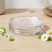 Boîtier compact rond vide en plastique pour fond de teint BB/CC avec couvercle transparent – Vente en gros