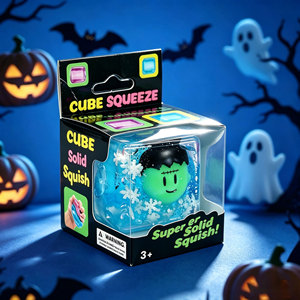 Juguete Antiestrés Cuadrado Transparente con Forma de Fantasma, Cubo Blandito Sólido de Halloween, Juguete Portátil para Aliviar el Estrés, Regalo para Niños - Product Image 3