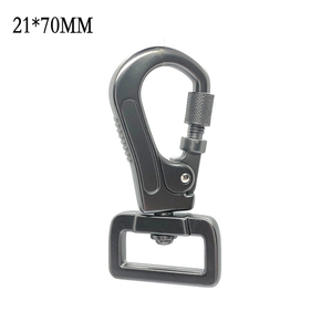 Anneau pivotant carré en alliage de zinc de haute qualité 21MM avec mousqueton à verrouillage à écrou - Product Image 1